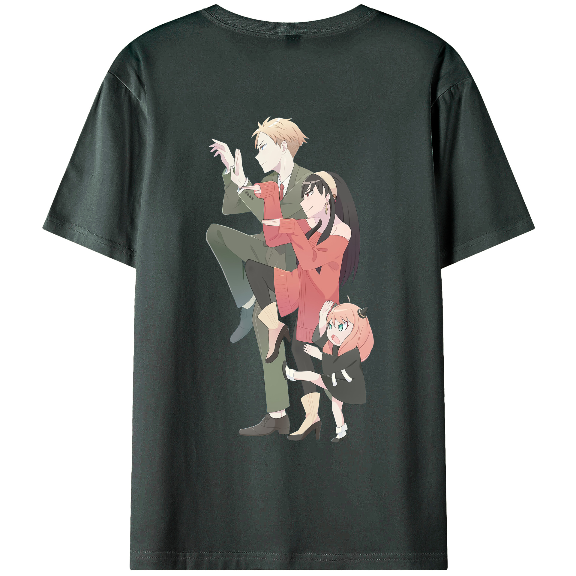 （画像用） SPY×FAMILY间谍家家酒 綿100％ メンズ半袖Tシャツ（バックプリント） 通気性